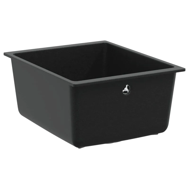 Kriauklė Juoda 370 x 460 mm 80% Kvarcas ir 20% Derva