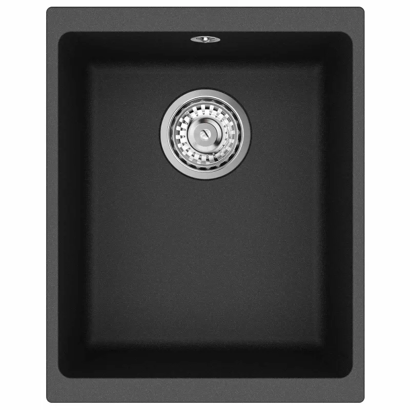 Kriauklė Juoda 370 x 460 mm 80% Kvarcas ir 20% Derva