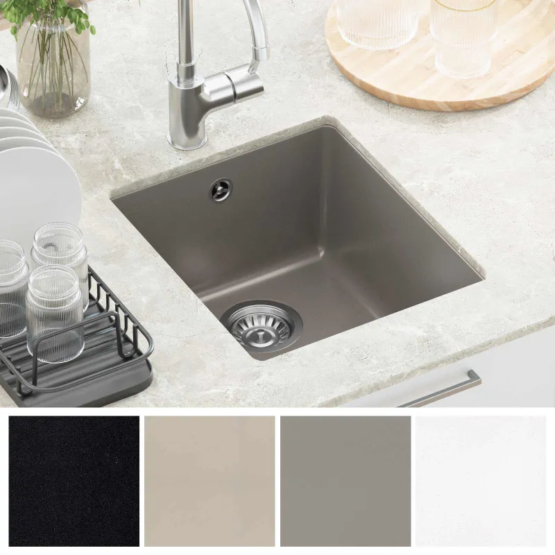 Kriauklė Pilka 370 x 460 mm 80% Kvarcas ir 20% Derva
