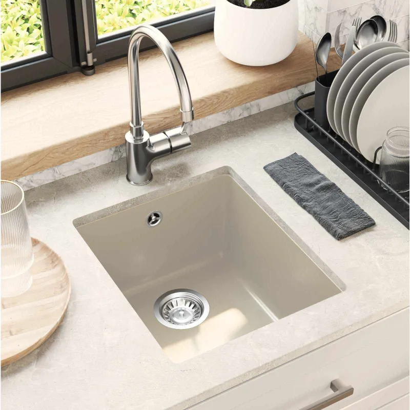 Kriauklė Smėlio 370 x 460 mm 80% Kvarcas ir 20% Derva