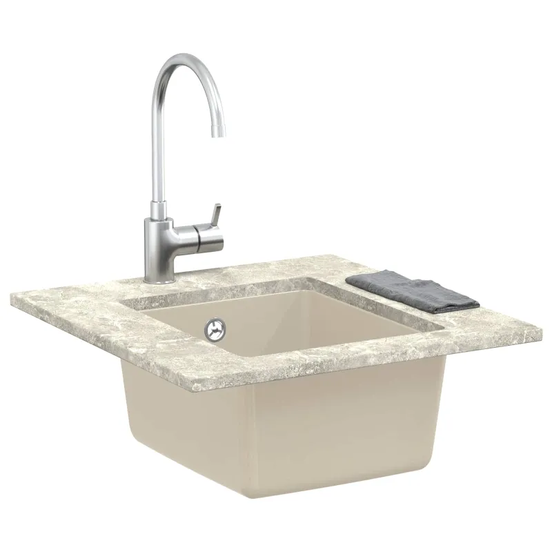 Kriauklė Smėlio 370 x 460 mm 80% Kvarcas ir 20% Derva