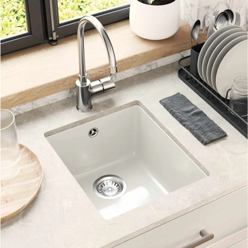 Kriauklė Balta 370 x 460 mm 80% Kvarcas ir 20% Derva