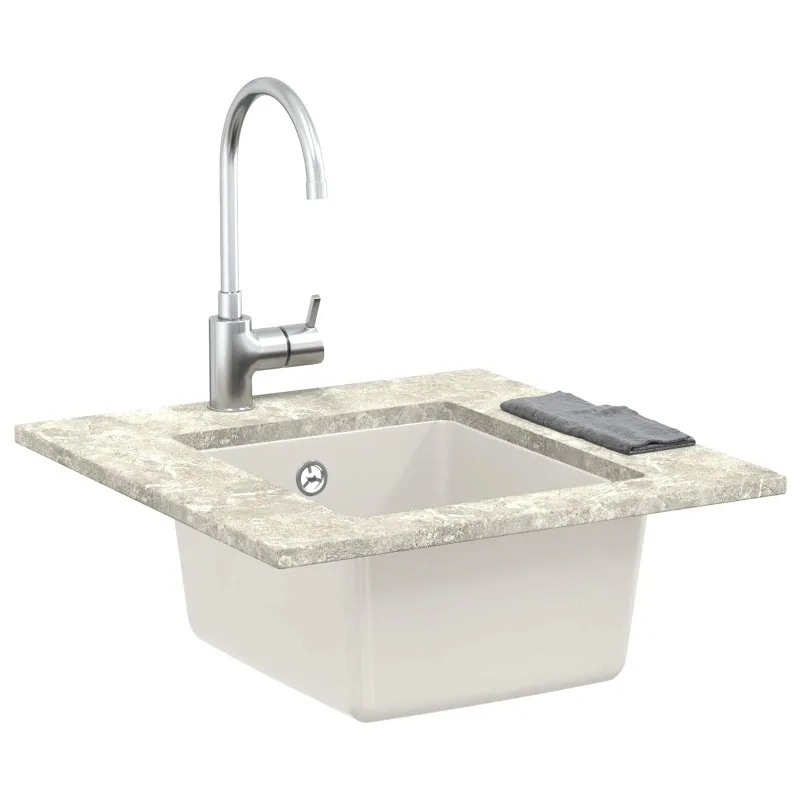 Kriauklė Balta 370 x 460 mm 80% Kvarcas ir 20% Derva