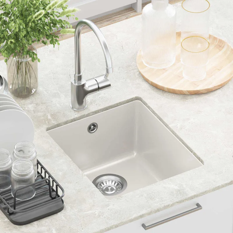 Kriauklė Balta 370 x 460 mm 80% Kvarcas ir 20% Derva