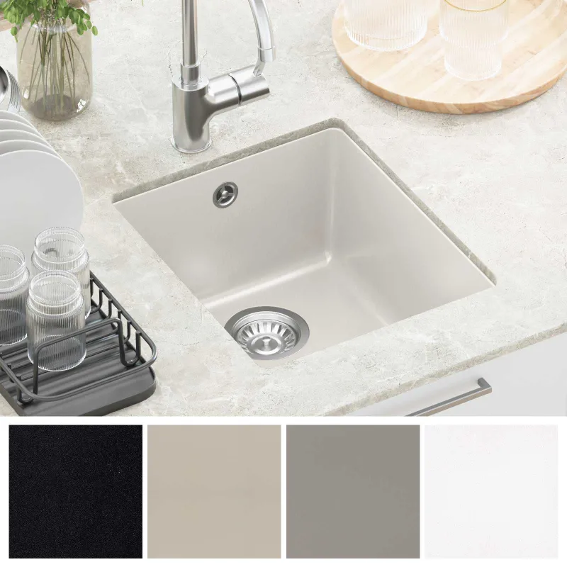 Kriauklė Balta 370 x 460 mm 80% Kvarcas ir 20% Derva