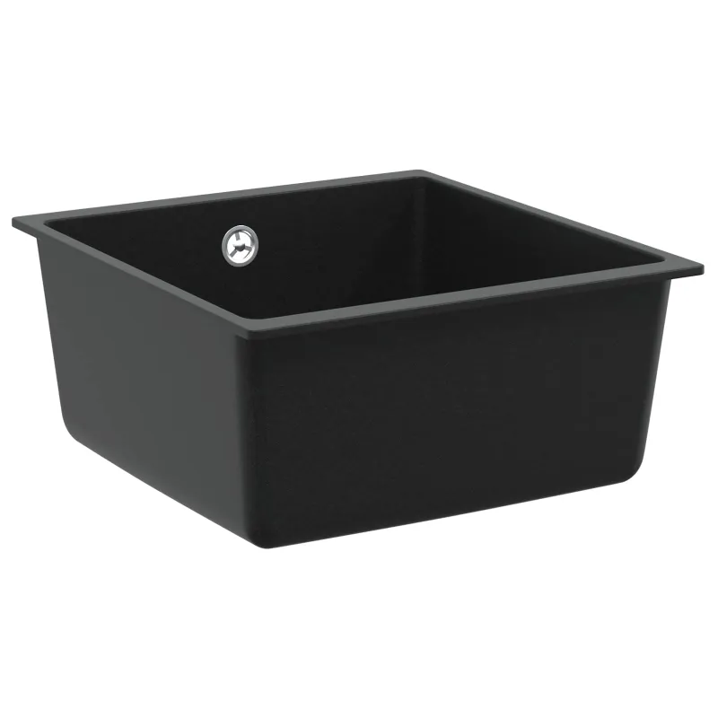 Kriauklė Juoda 430 x 460 mm 80% Kvarcas ir 20% Derva