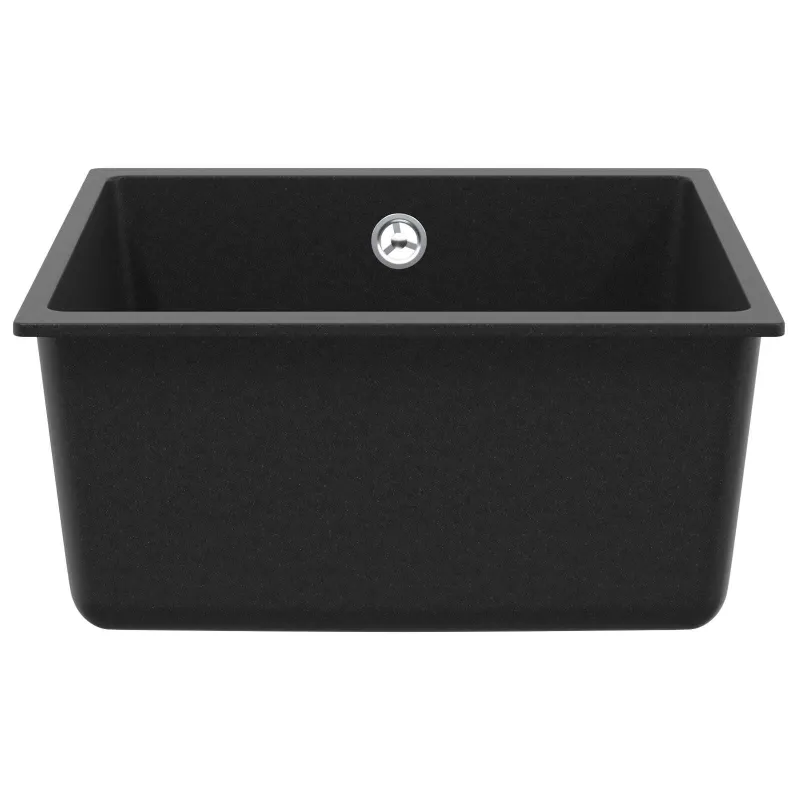 Kriauklė Juoda 430 x 460 mm 80% Kvarcas ir 20% Derva