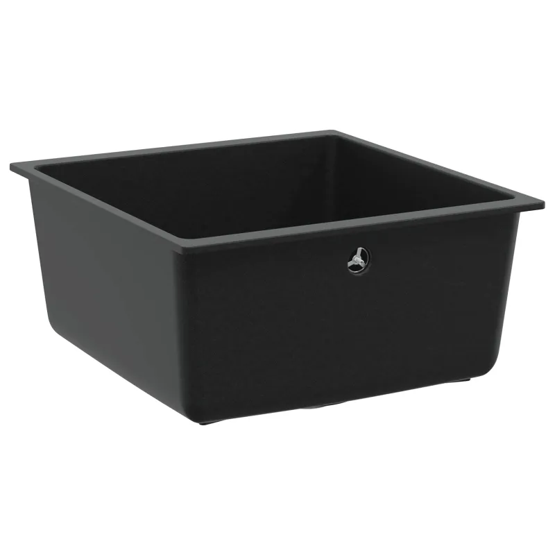 Kriauklė Juoda 430 x 460 mm 80% Kvarcas ir 20% Derva