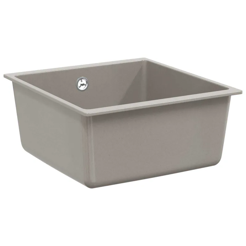 Kriauklė Pilka 430 x 460 mm 80% Kvarcas ir 20% Derva