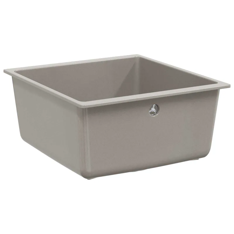 Kriauklė Pilka 430 x 460 mm 80% Kvarcas ir 20% Derva
