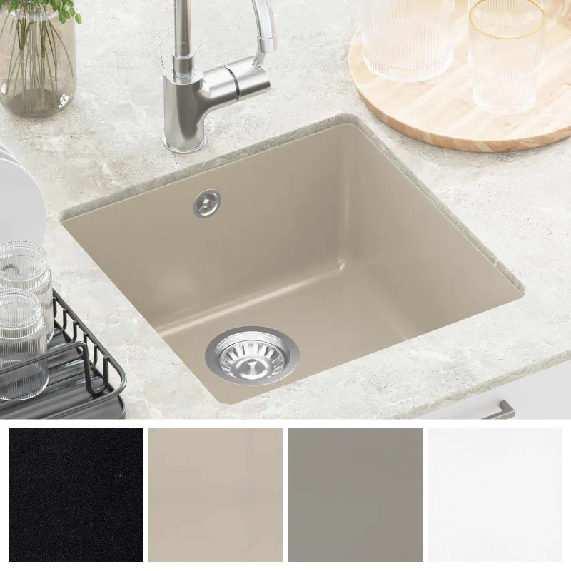 Kriauklė Smėlio 430 x 460 mm 80% Kvarcas ir 20% Derva