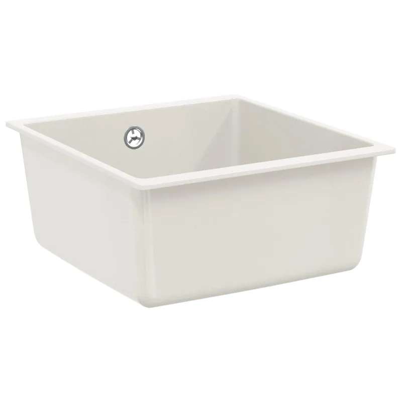Kriauklė Balta 430 x 460 mm 80% Kvarcas ir 20% Derva