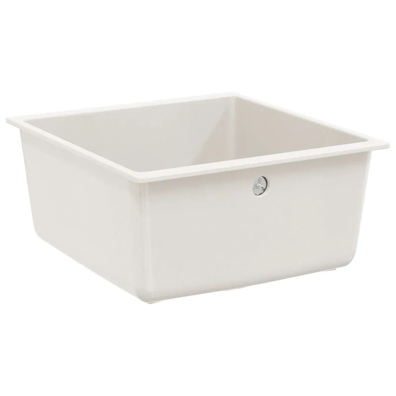 Kriauklė Balta 430 x 460 mm 80% Kvarcas ir 20% Derva