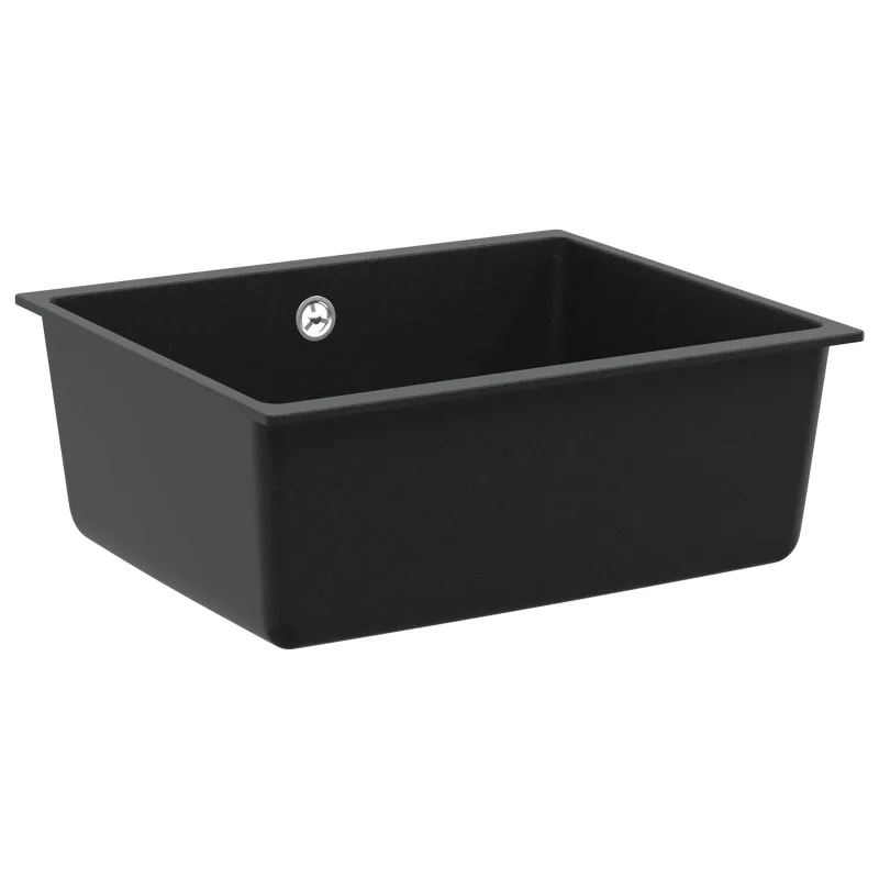 Kriauklė Juoda 530 x 460 mm 80% Kvarcas ir 20% Derva