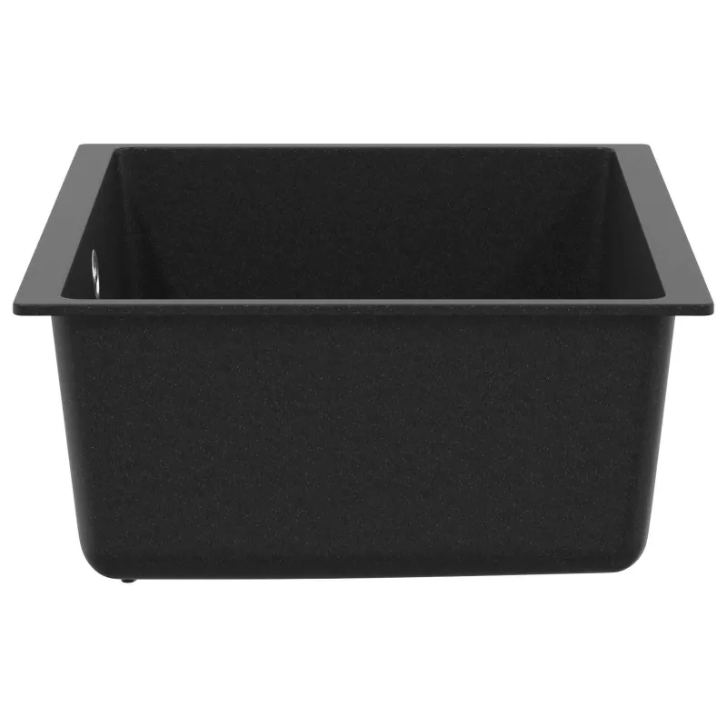 Kriauklė Juoda 530 x 460 mm 80% Kvarcas ir 20% Derva
