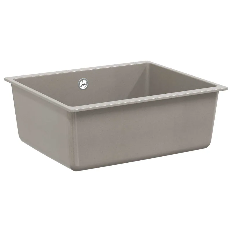 Kriauklė Pilka 530 x 460 mm 80% Kvarcas ir 20% Derva