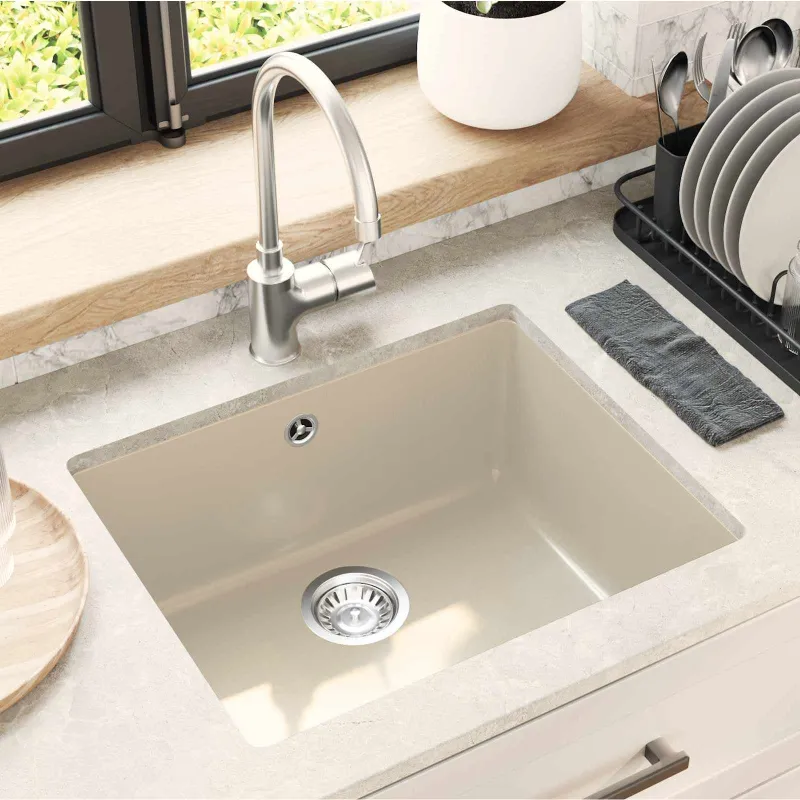 Kriauklė Smėlio 530 x 460 mm 80% Kvarcas ir 20% Derva