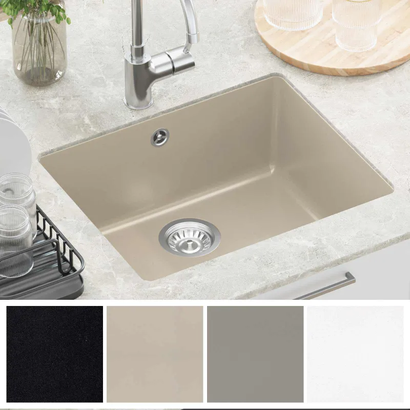 Kriauklė Smėlio 530 x 460 mm 80% Kvarcas ir 20% Derva