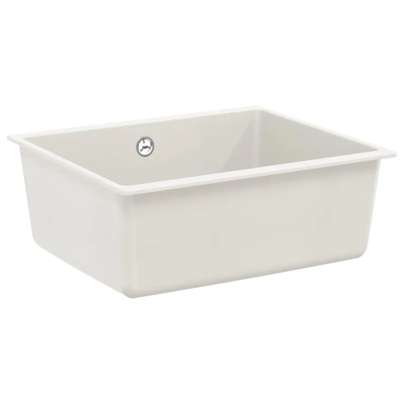 Kriauklė Balta 530 x 460 mm 80% Kvarcas ir 20% Derva