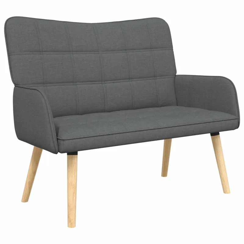 Dvitaškė sofa Tamsiai pilka 115 x 61 x 87 cm Audinys