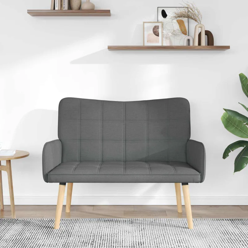 Dvitaškė sofa Tamsiai pilka 115 x 61 x 87 cm Audinys