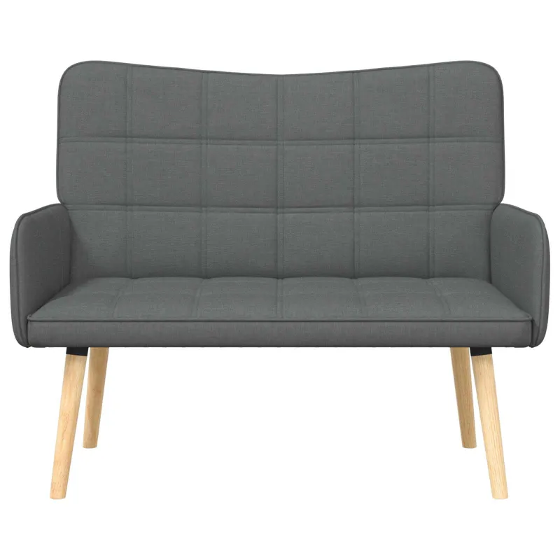 Dvitaškė sofa Tamsiai pilka 115 x 61 x 87 cm Audinys