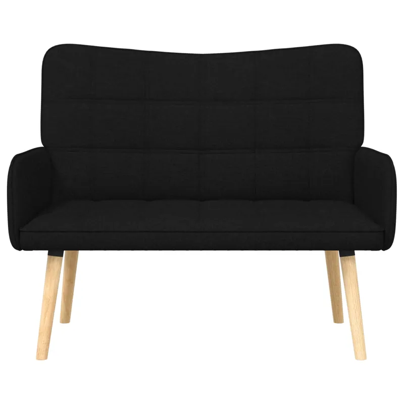 Dvitaškė sofa Juoda 115 x 61 x 87 cm Audinys