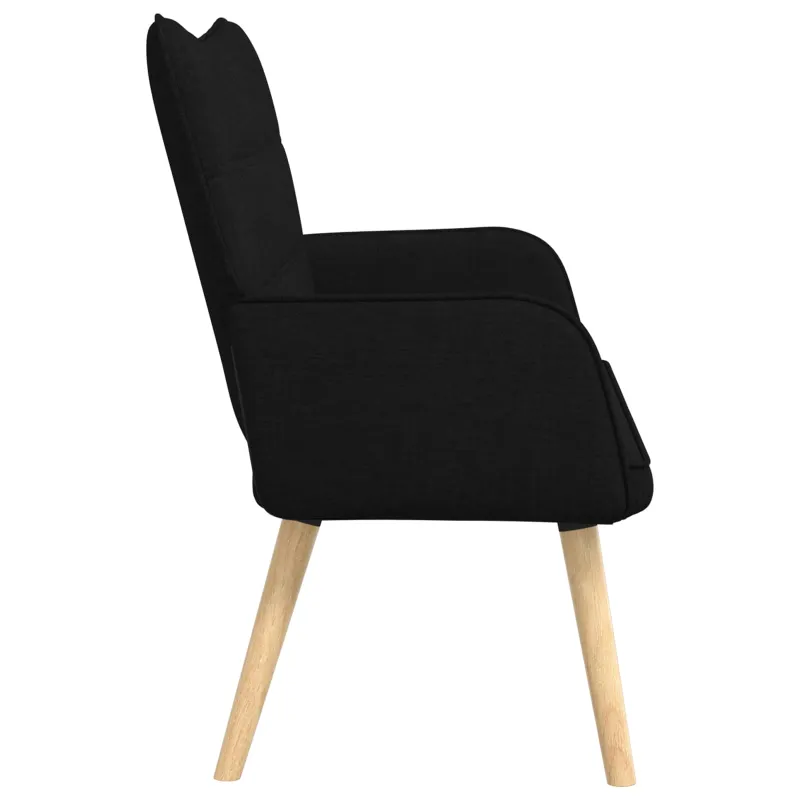 Dvitaškė sofa Juoda 115 x 61 x 87 cm Audinys