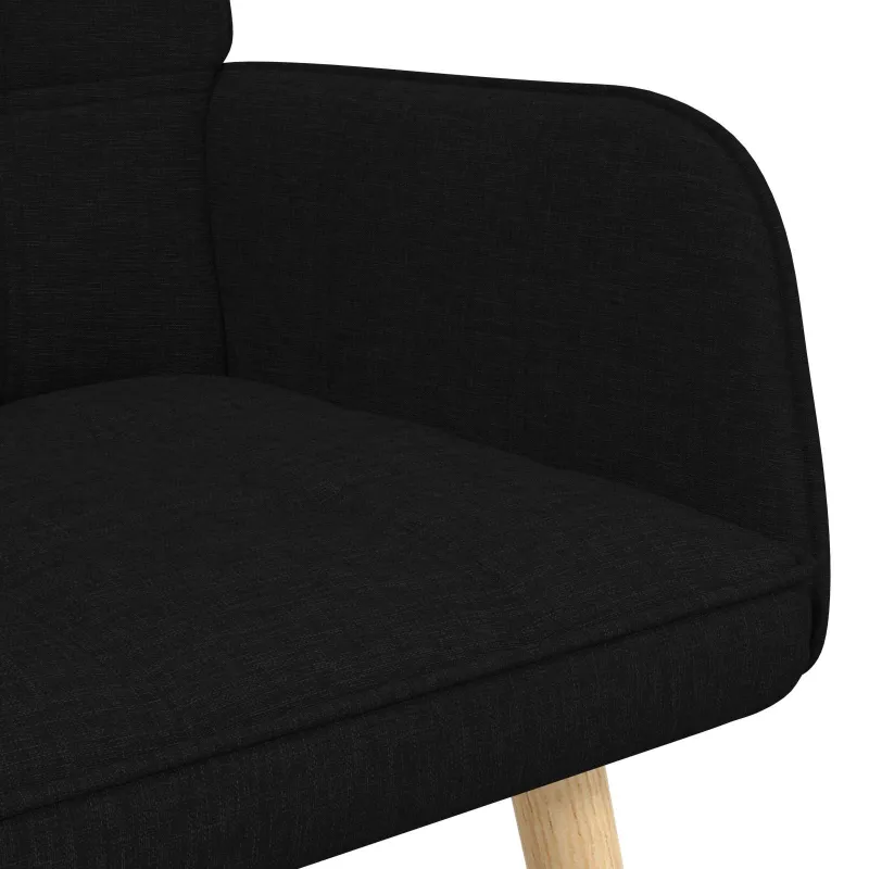Dvitaškė sofa Juoda 115 x 61 x 87 cm Audinys