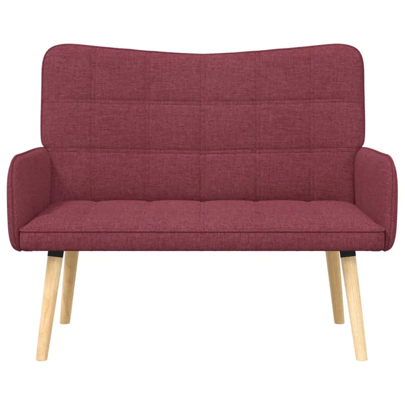 Dvitaškė sofa Vyno raudona 115 x 61 x 87 cm Audinys