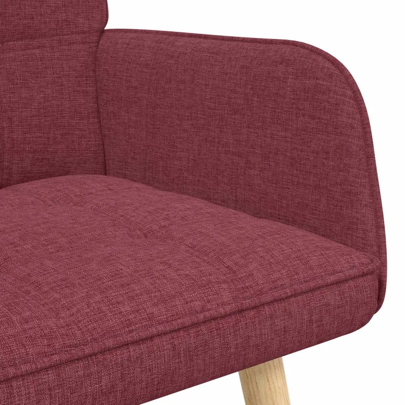 Dvitaškė sofa Vyno raudona 115 x 61 x 87 cm Audinys