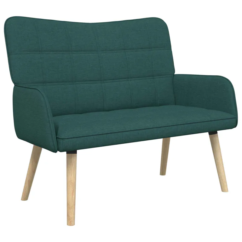 Dvitaškė sofa Tamsiai žalia 115 x 61 x 87 cm Audinys