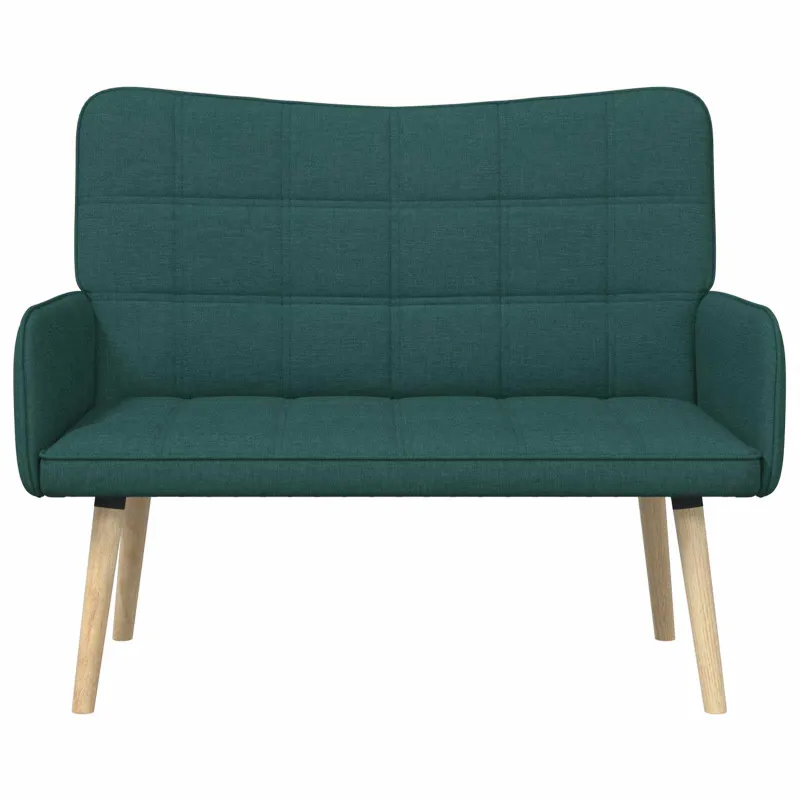 Dvitaškė sofa Tamsiai žalia 115 x 61 x 87 cm Audinys