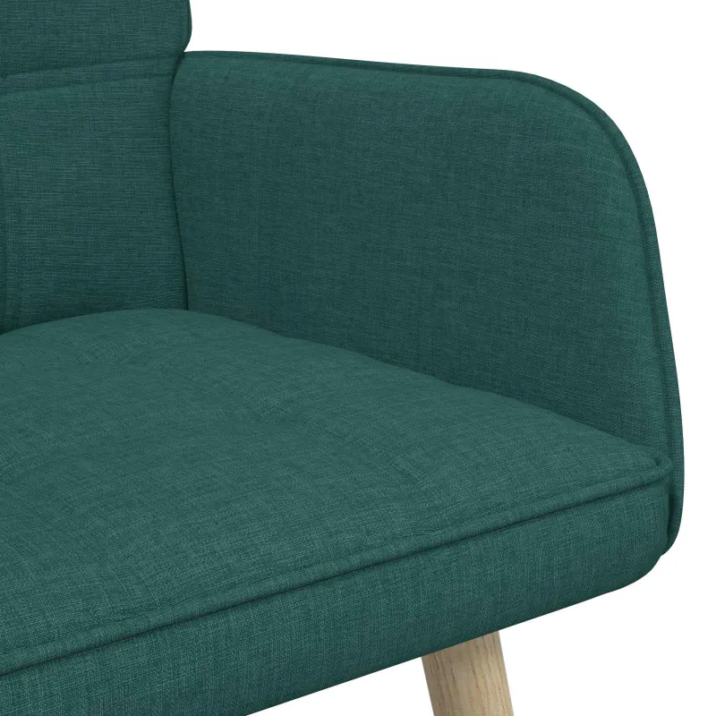 Dvitaškė sofa Tamsiai žalia 115 x 61 x 87 cm Audinys