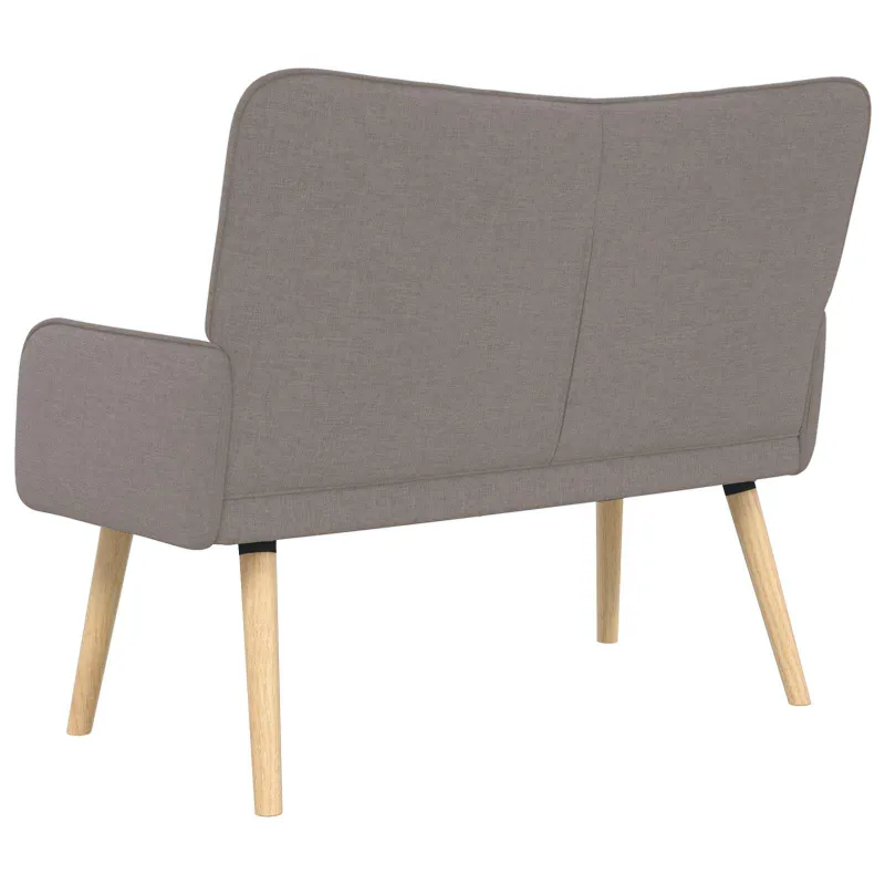 Dvitaškė sofa Taupe 115 x 61 x 87 cm Audinys