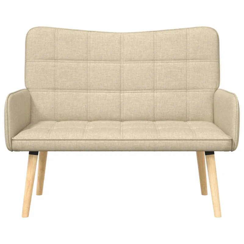 Dvitaškė sofa Kreminė 115 x 61 x 87 cm Audinys
