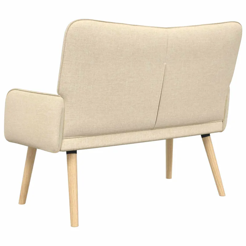 Dvitaškė sofa Kreminė 115 x 61 x 87 cm Audinys