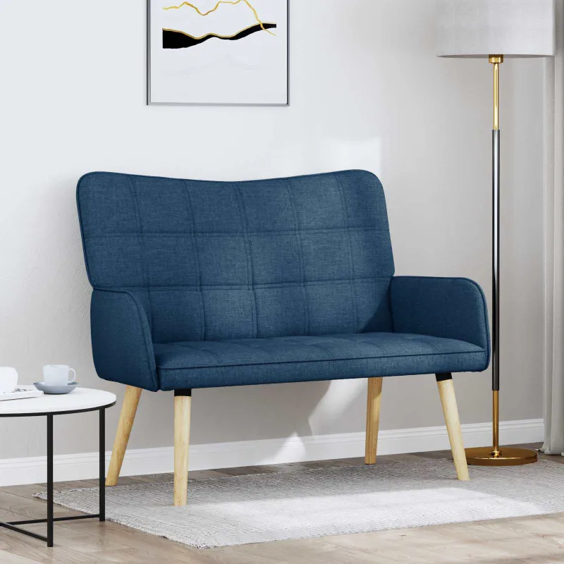 Dvitaškė sofa Mėlyna 115 x 61 x 87 cm Audinys