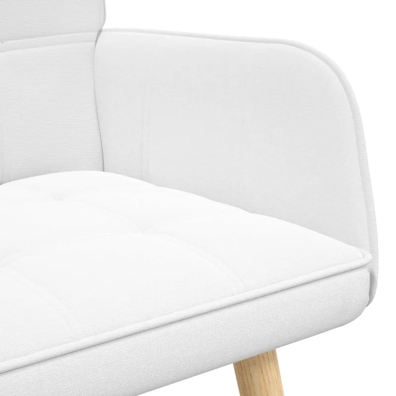 Dvitaškė sofa Balta 115 x 61 x 87 cm Audinys