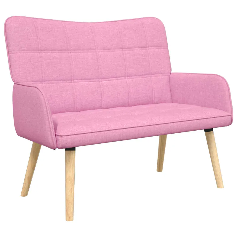 Dvitaškė sofa Rožinė 115 x 61 x 87 cm Audinys