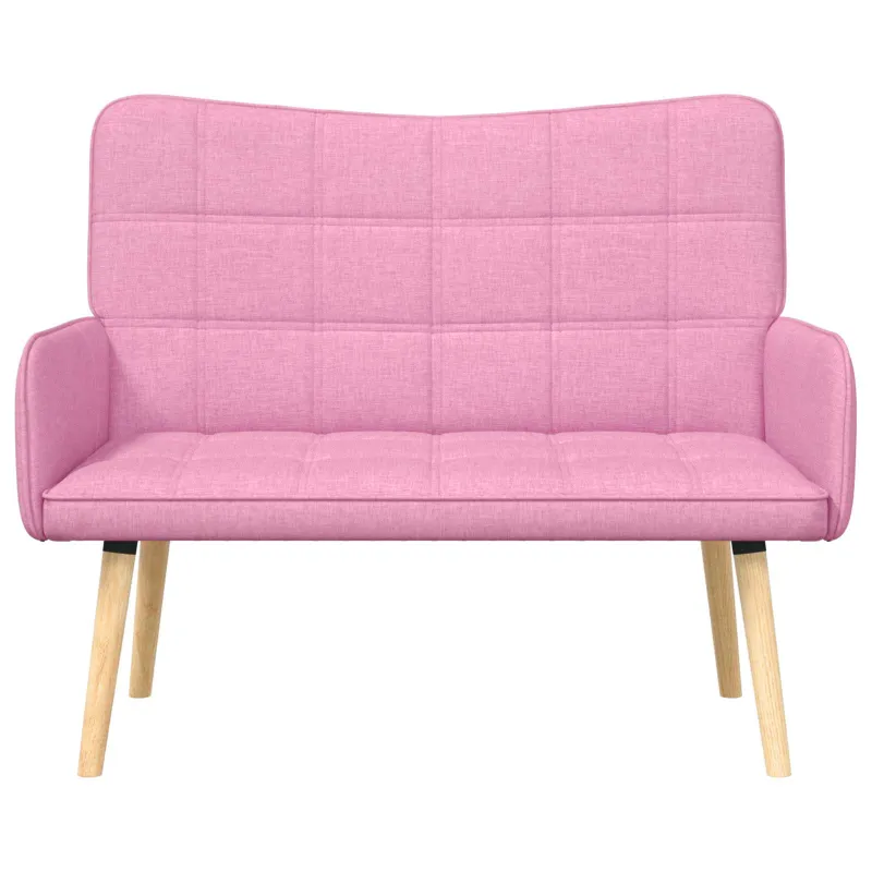 Dvitaškė sofa Rožinė 115 x 61 x 87 cm Audinys