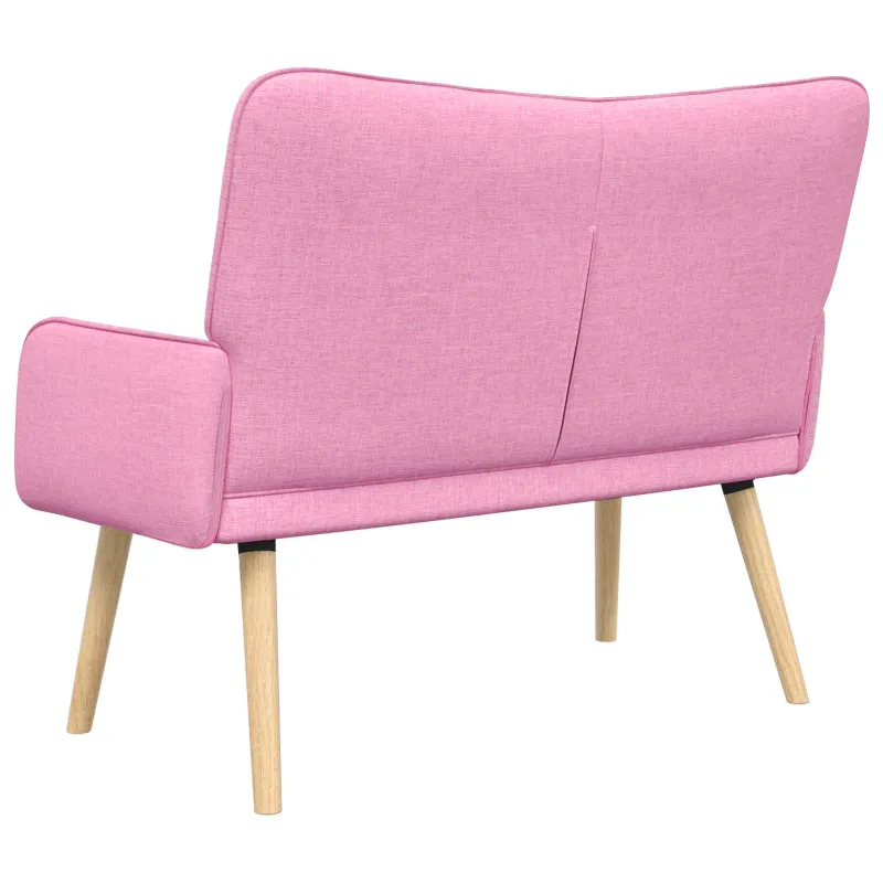 Dvitaškė sofa Rožinė 115 x 61 x 87 cm Audinys
