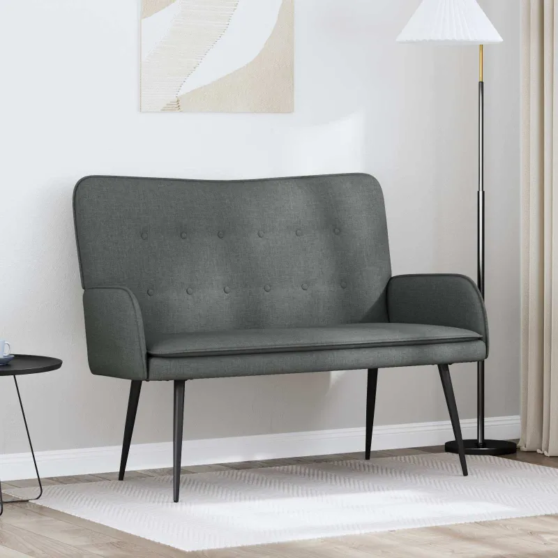 Dvitaškė sofa Tamsiai pilka 115 x 61 x 87 cm Audinys