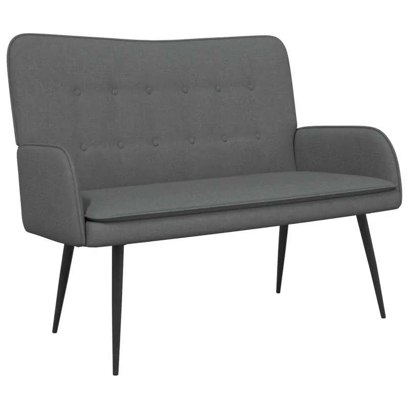 Dvitaškė sofa Tamsiai pilka 115 x 61 x 87 cm Audinys