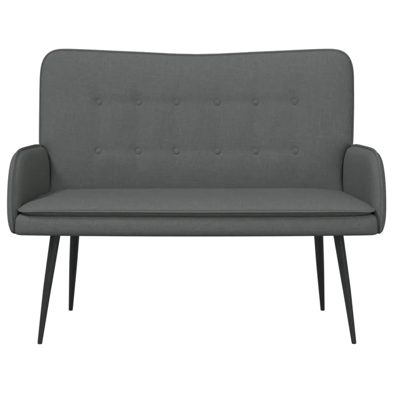 Dvitaškė sofa Tamsiai pilka 115 x 61 x 87 cm Audinys