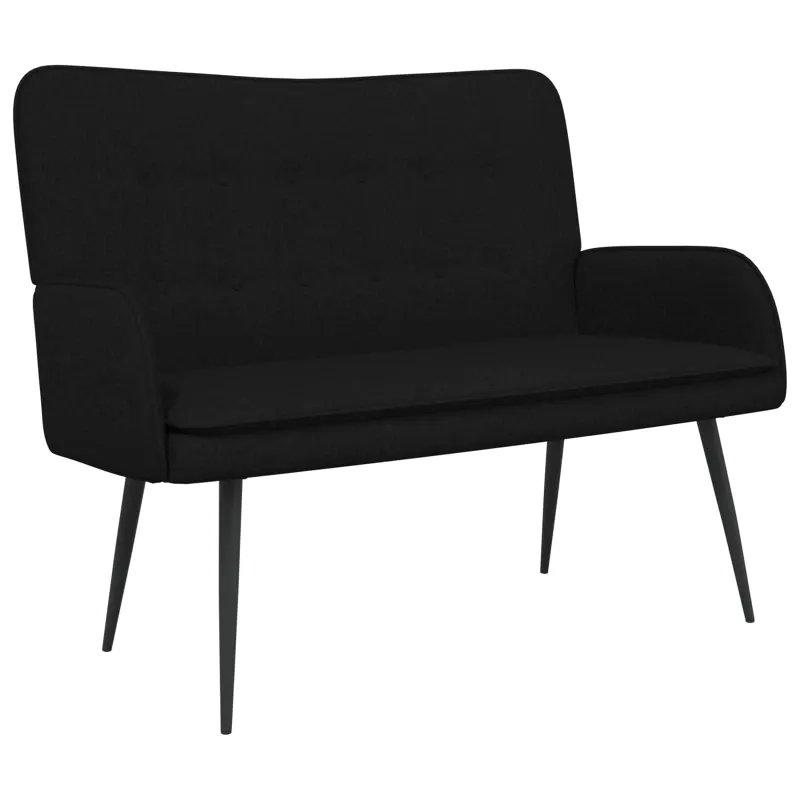 Dvitaškė sofa Juoda 115 x 61 x 87 cm Audinys
