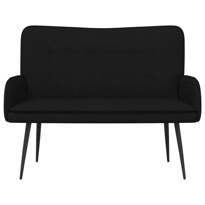Dvitaškė sofa Juoda 115 x 61 x 87 cm Audinys