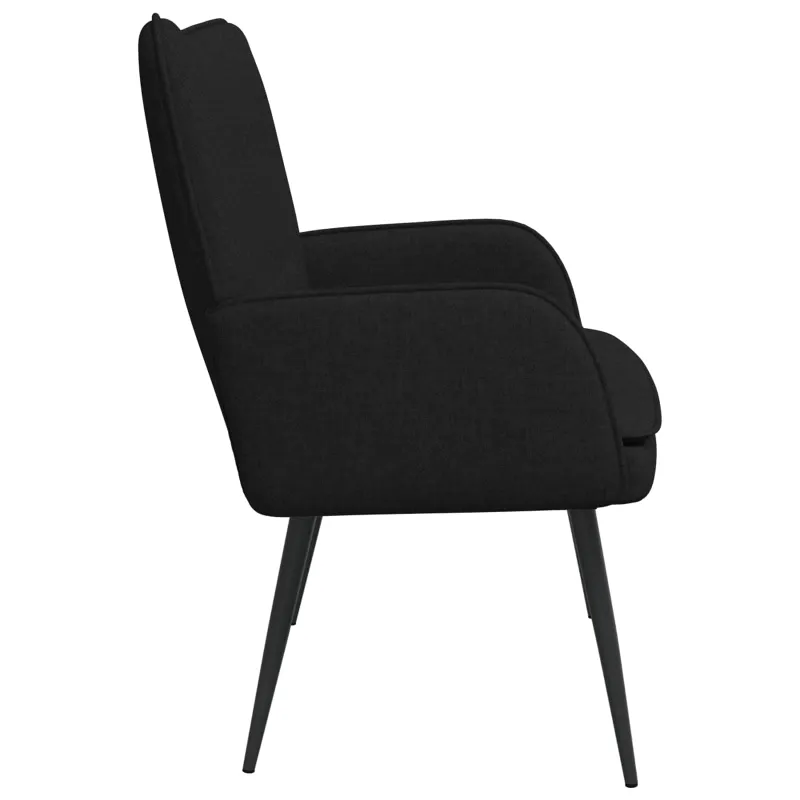 Dvitaškė sofa Juoda 115 x 61 x 87 cm Audinys