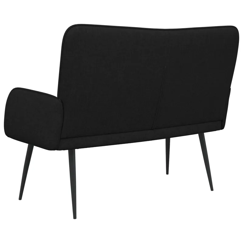 Dvitaškė sofa Juoda 115 x 61 x 87 cm Audinys