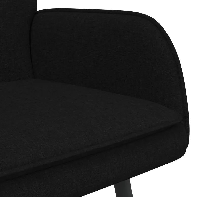 Dvitaškė sofa Juoda 115 x 61 x 87 cm Audinys